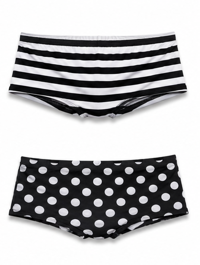 'Stripes & Dots' Reversible Sunga